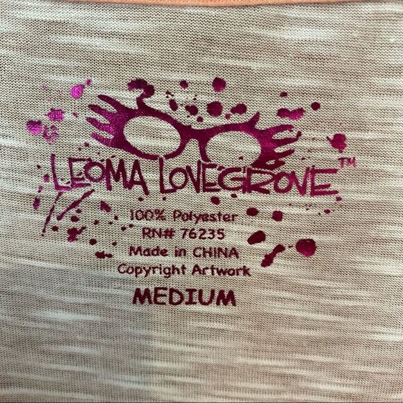 Leoma Lovegrove Sz M Orange Green Swimming Turtle Design Long Sleeve T-Shirt - Picture 8 of 10